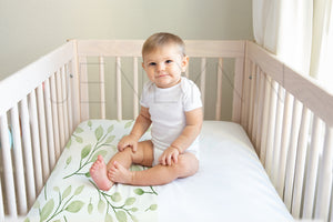 Baby Boy Crib Sheet Mockup #BD04