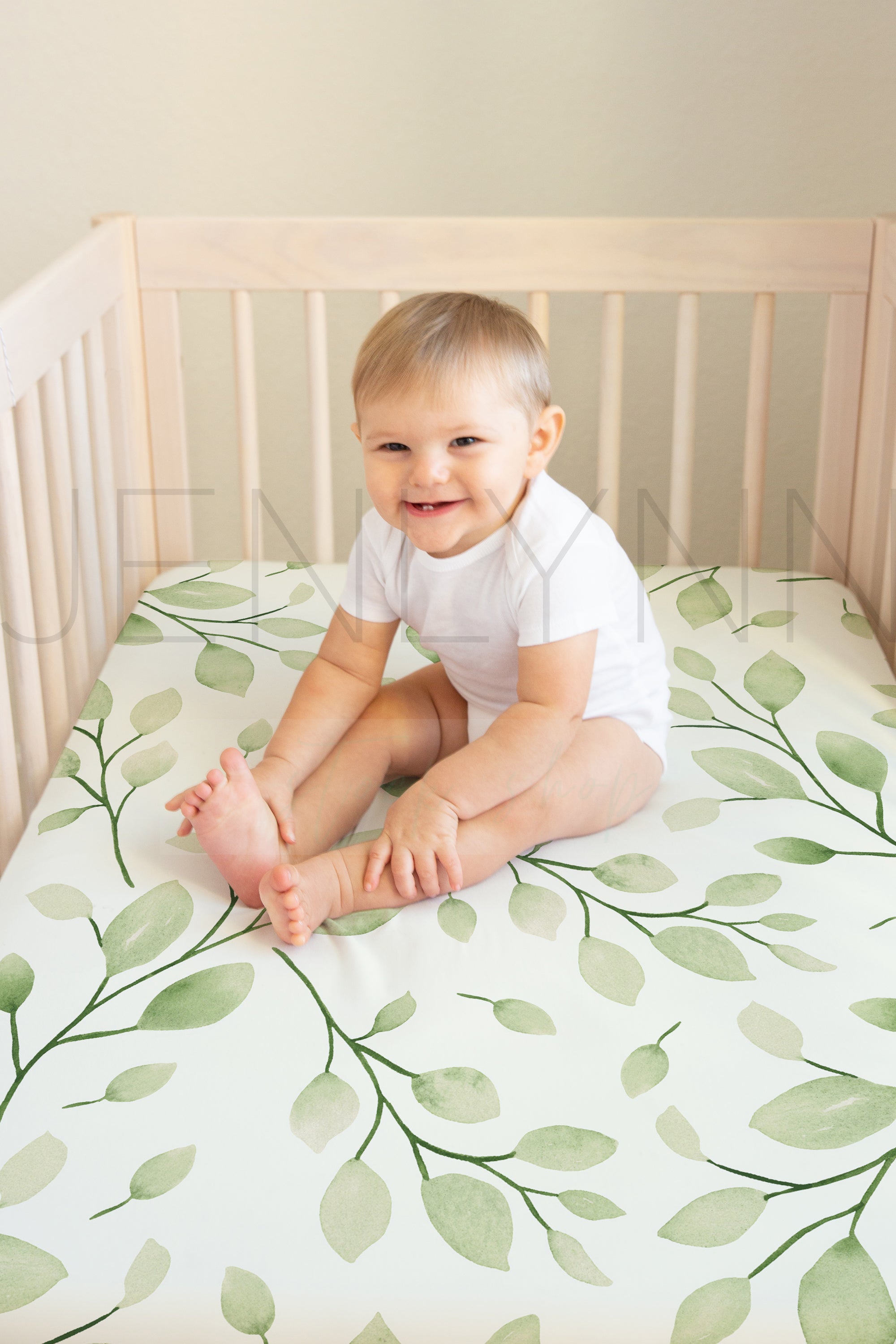 Baby Boy Crib Sheet Mockup #BD05