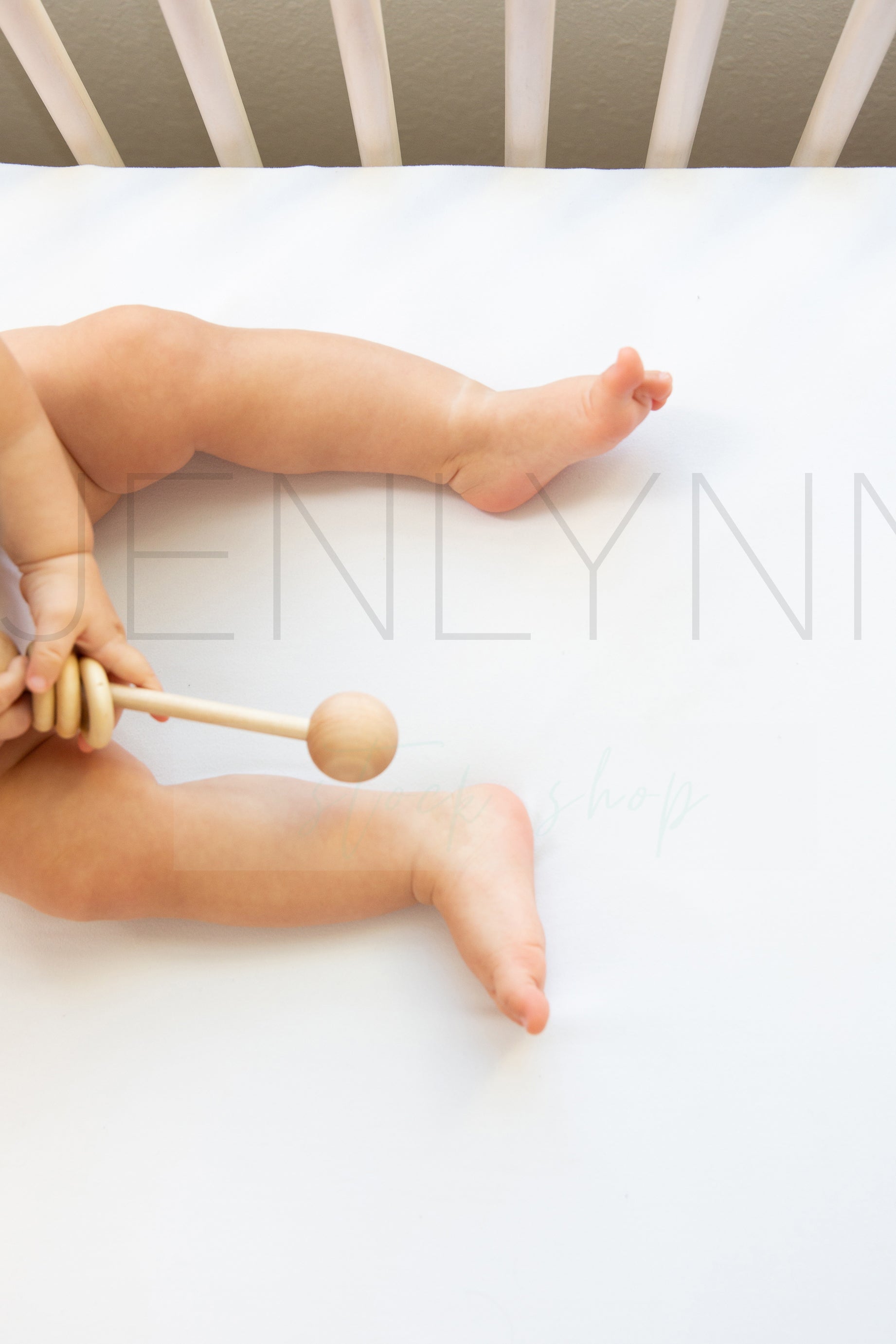 Baby Boy Crib Sheet Mockup #08
