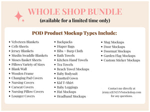 WHOLE SHOP Mockup Bundle, Entire Shop Bundle, Full Access | Real Print on Demand Store Product Mockups