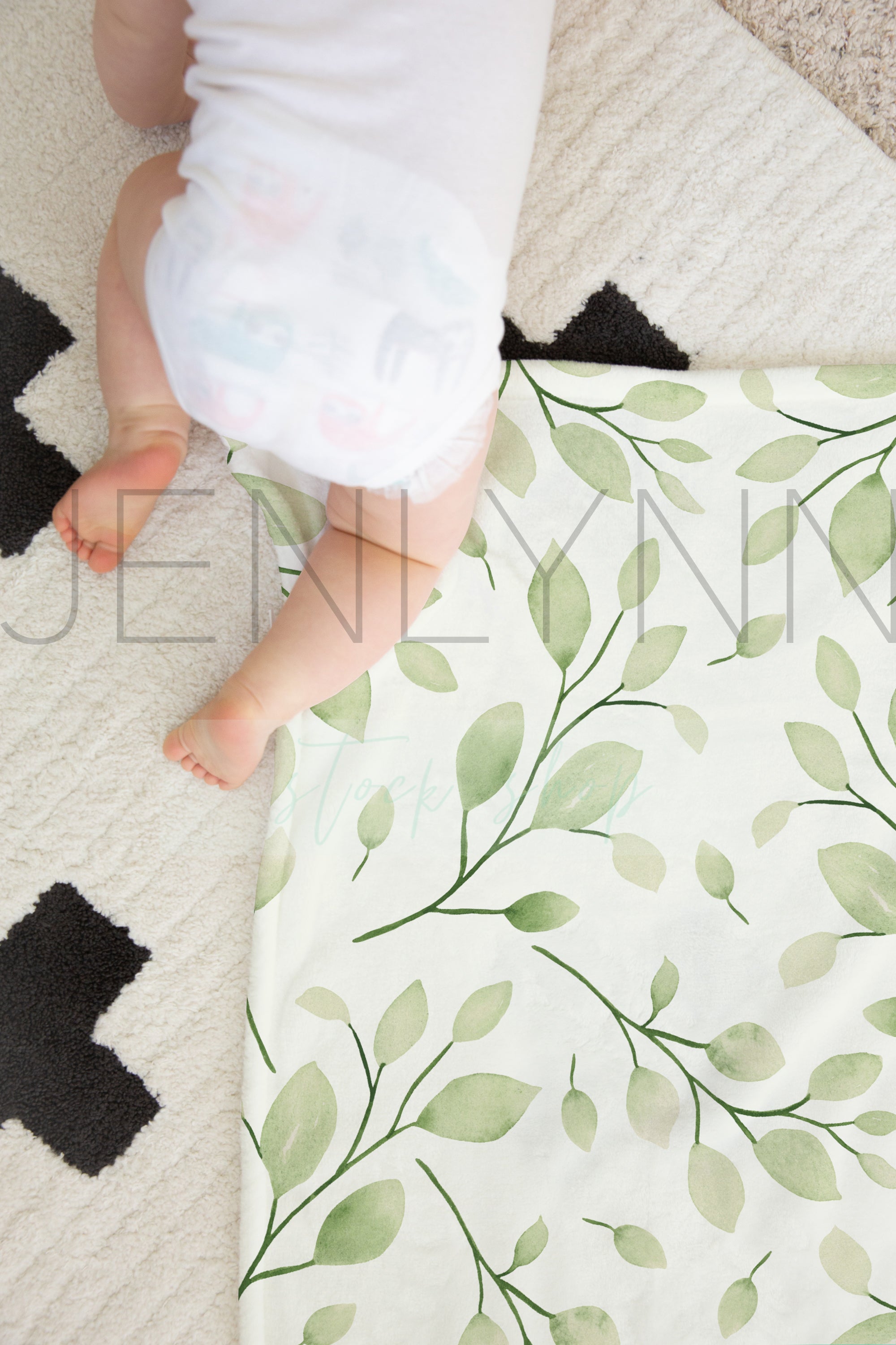 Baby Minky Blanket Mockup #BB24 PSD