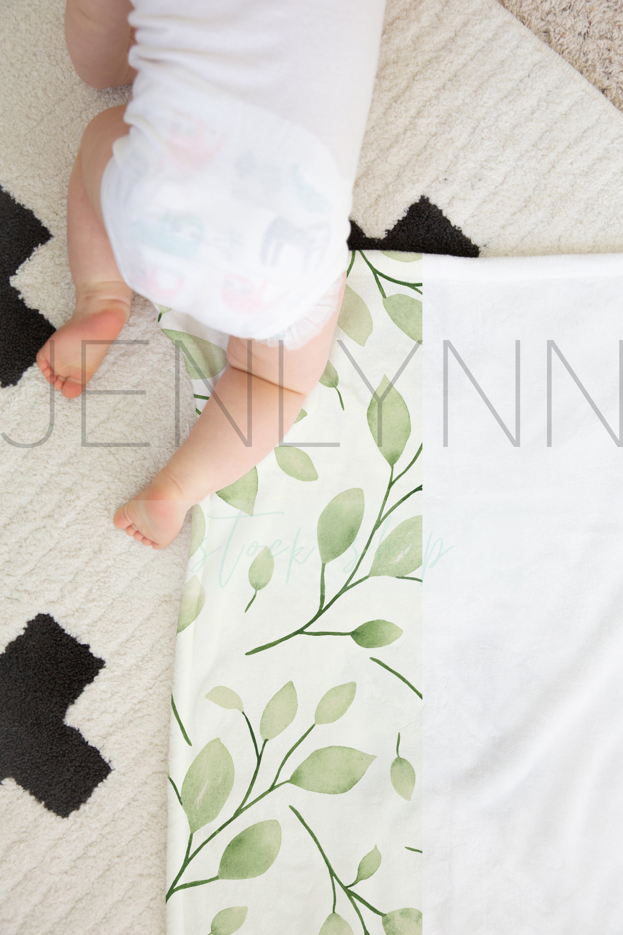 Baby Minky Blanket Mockup #BB24 PSD