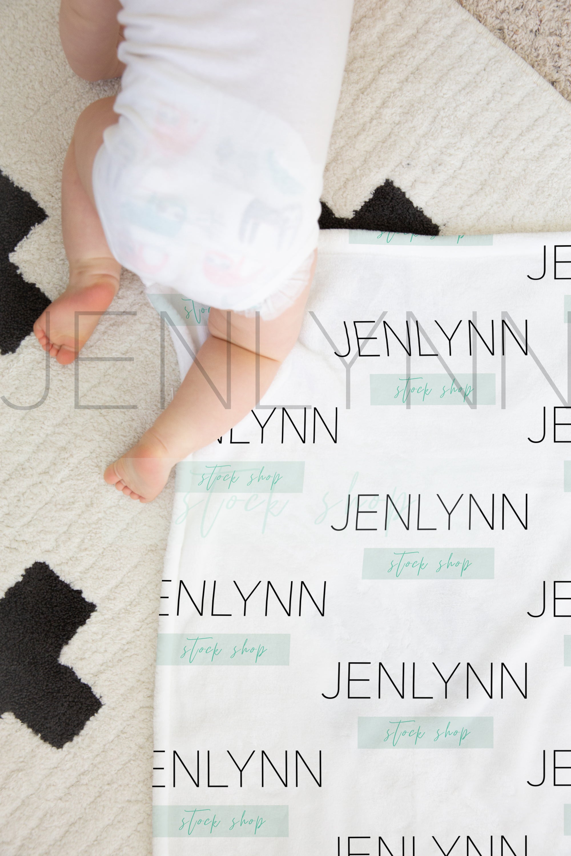 Baby Minky Blanket Mockup #BB24 PSD