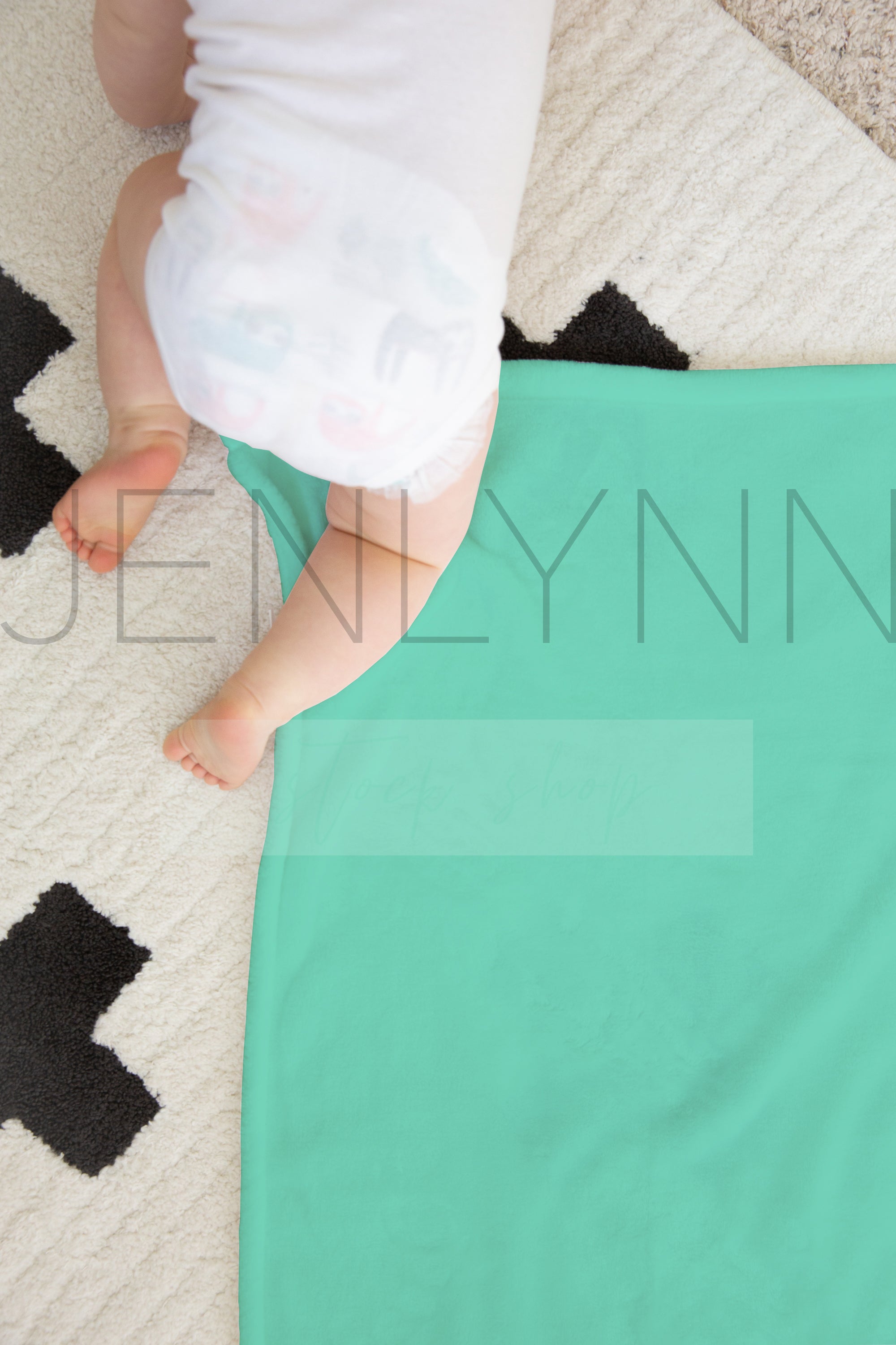 Baby Minky Blanket Mockup #BB24 PSD