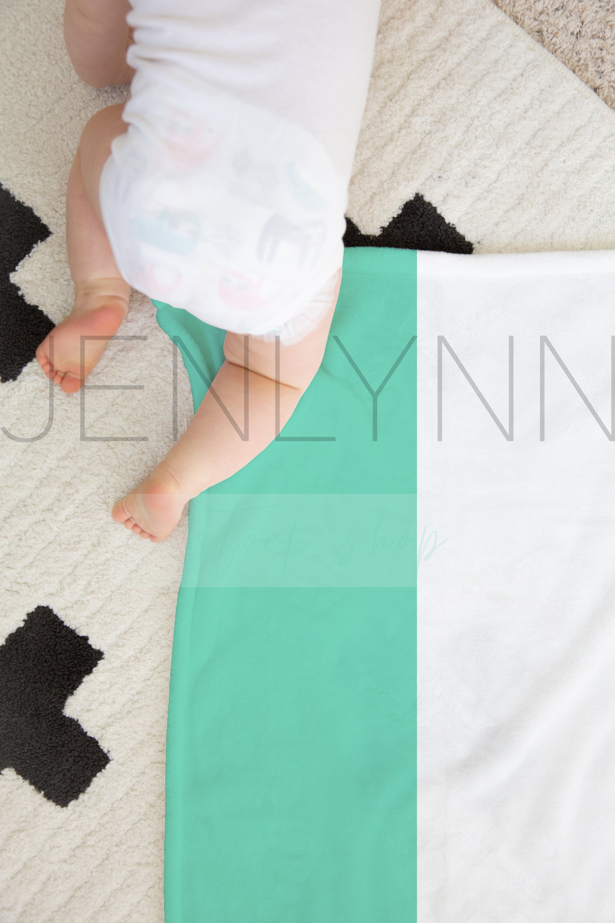 Baby Minky Blanket Mockup #BB24 PSD