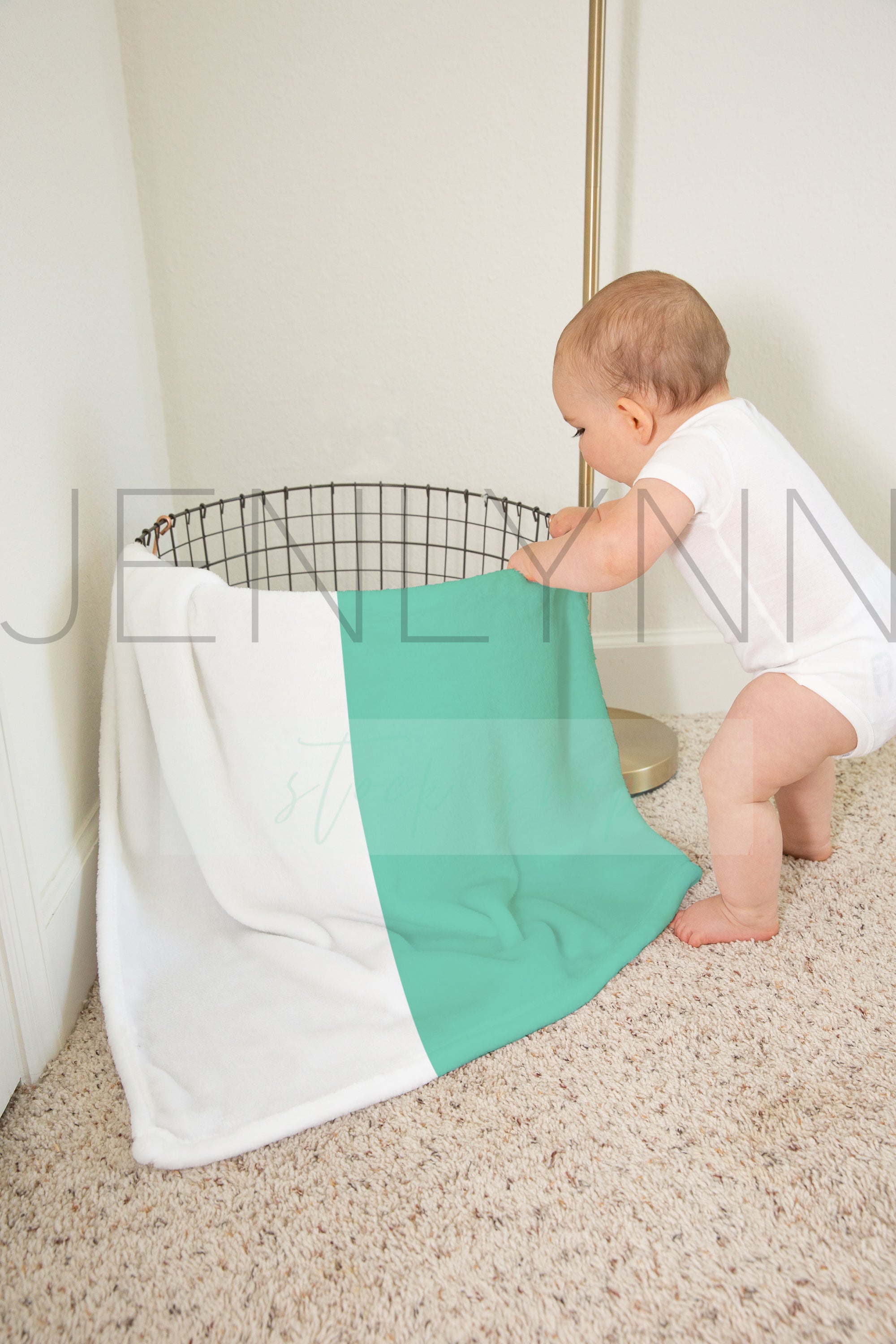 Minky Blanket in Basket #01 PSD