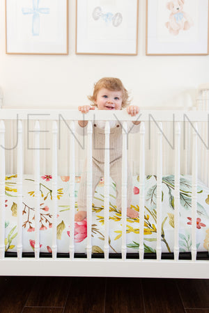 Crib Sheet with Boy in Crib Mockup #BH13