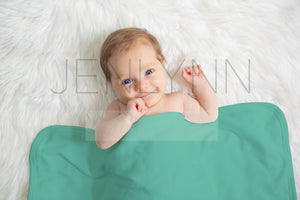 Jersey Blanket on baby Mockup #BJ13 PSD