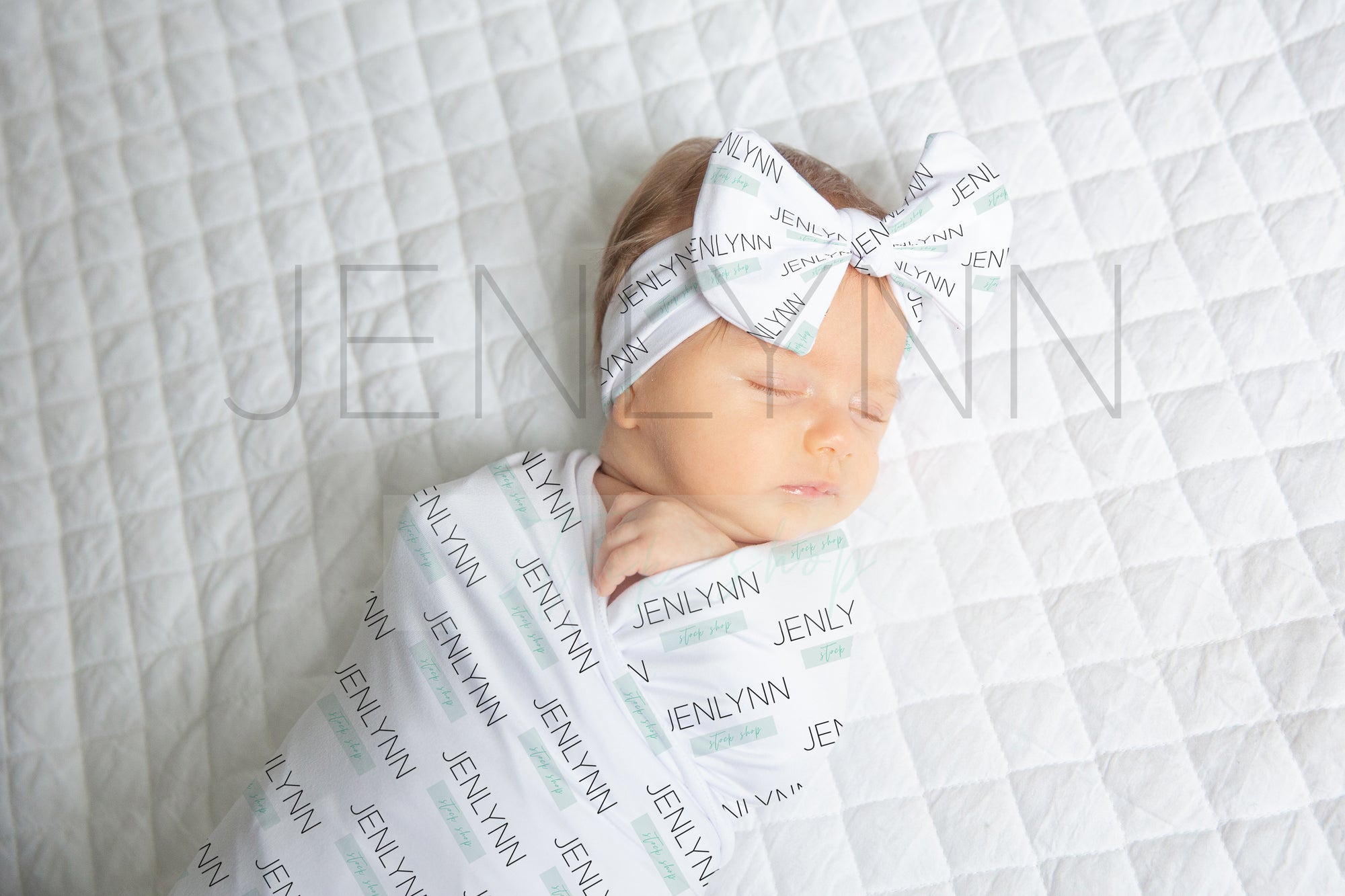 Stretch Baby Blanket +Headband Mockup #BJ09 PSD