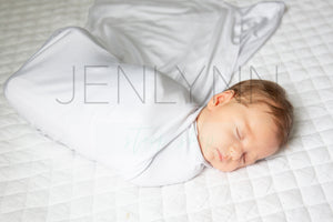 Stretch Jersey Blanket on Baby Mockup #BJ02 PSD