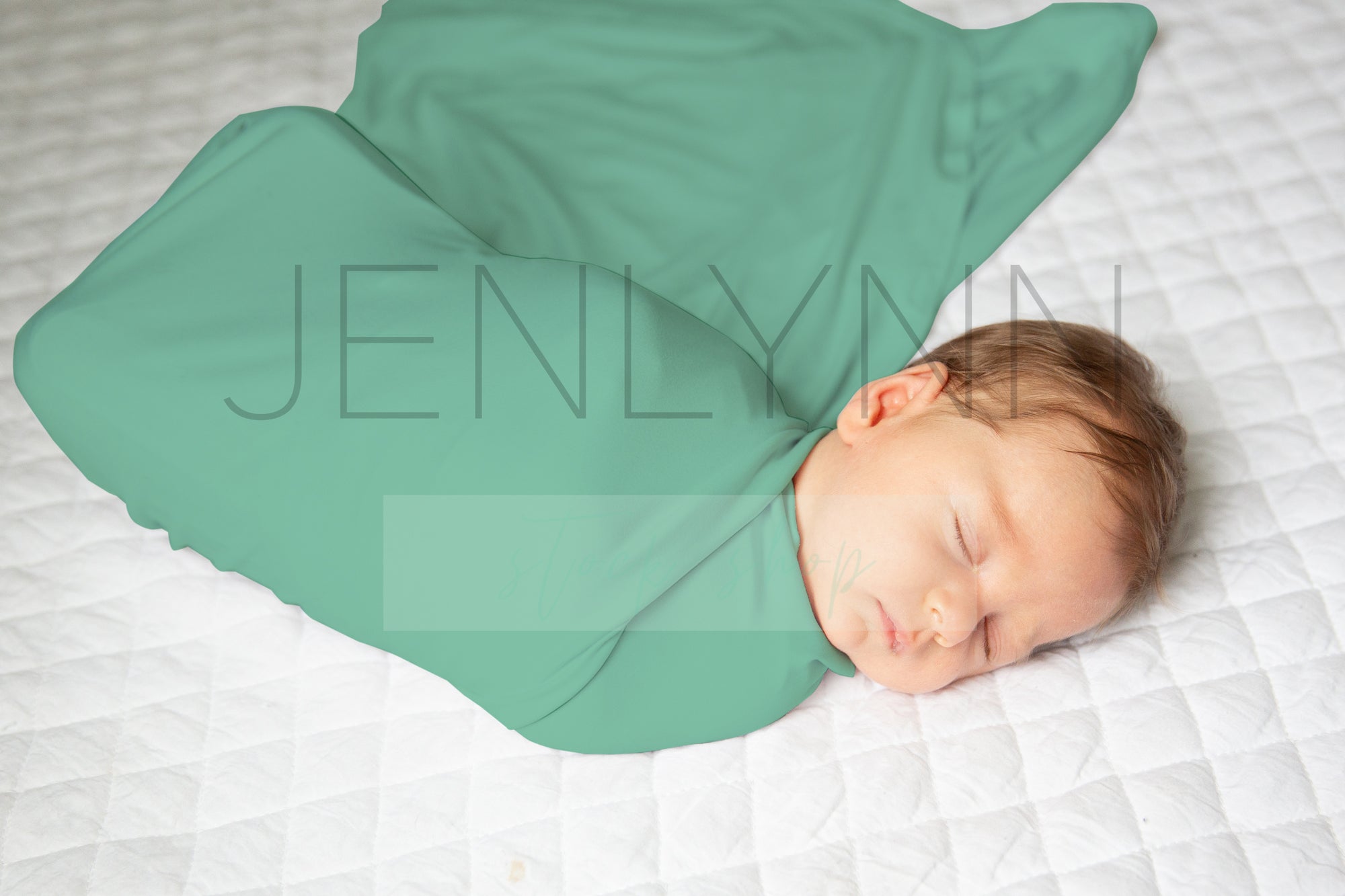 Stretch Jersey Blanket on Baby Mockup #BJ02 PSD