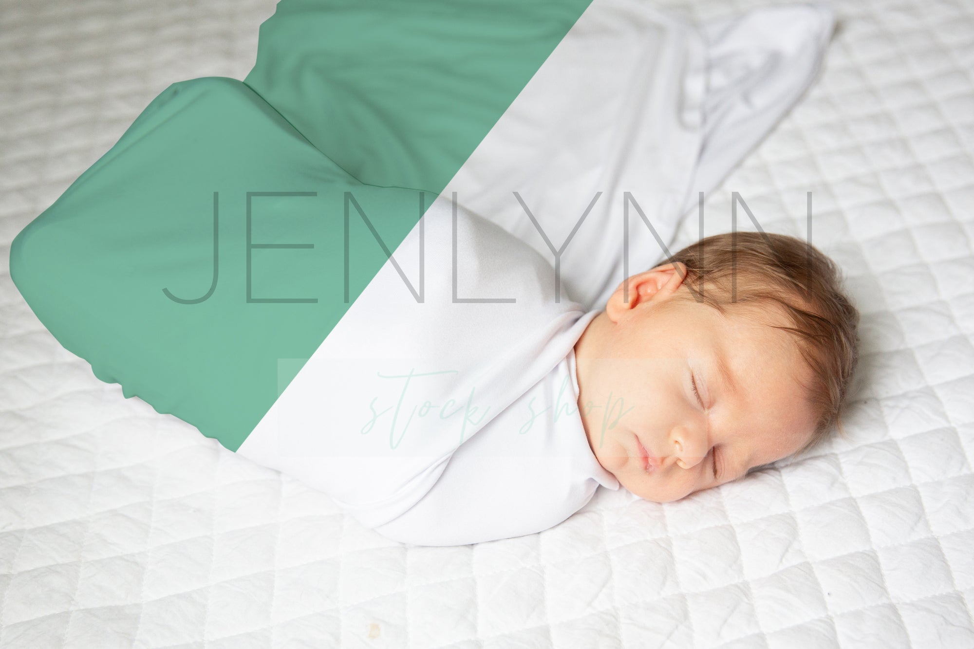 Stretch Jersey Blanket on Baby Mockup #BJ02 PSD