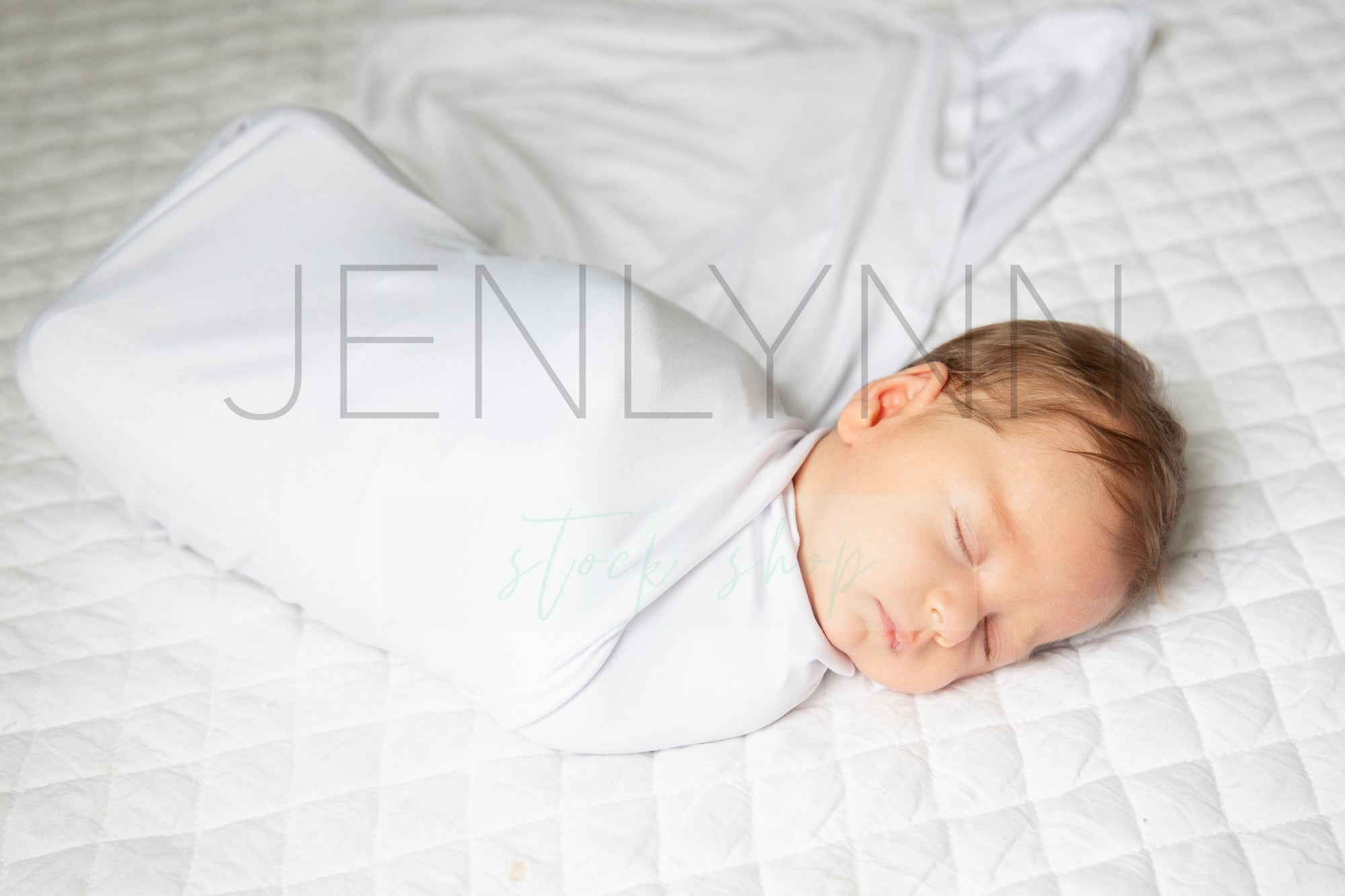 Stretch Jersey Blanket on Baby Mockup #BJ02 PSD