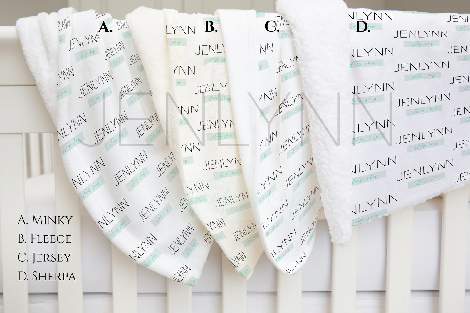 Fleece, Minky, Jersey, Sherpa Baby Blanket Mockup #2