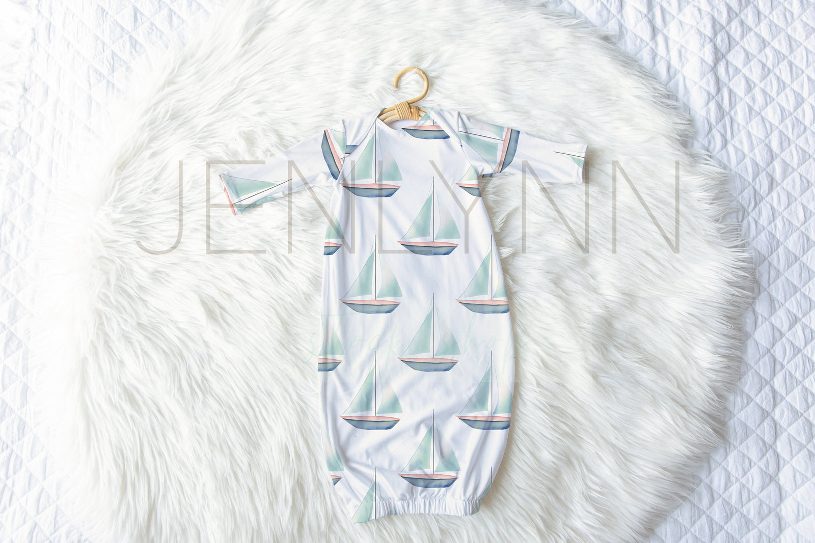 Baby Sleeper Gown Mockup PSD #1