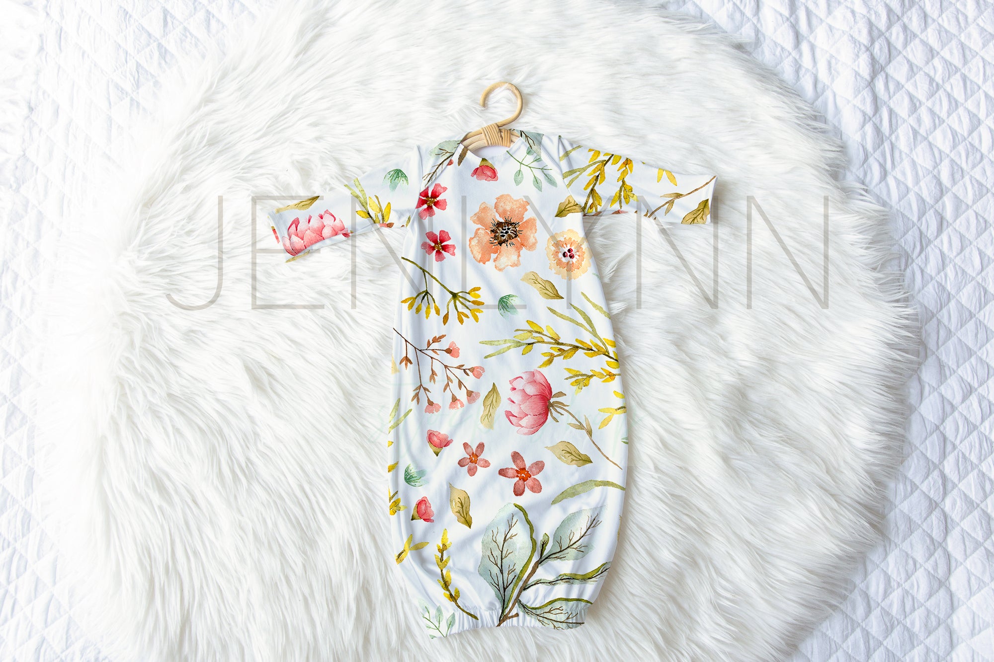 Baby Sleeper Gown Mockup PSD #1