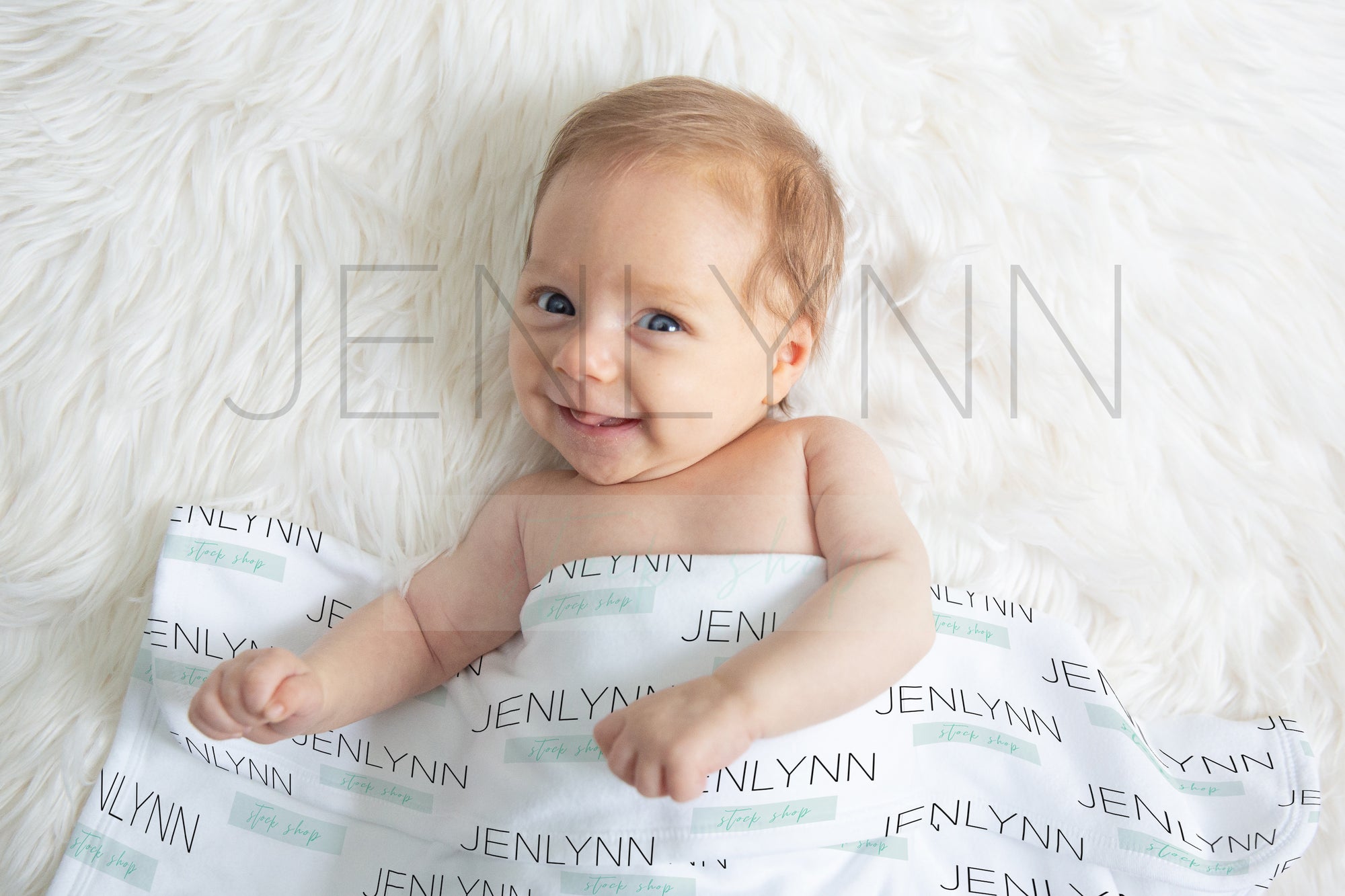 Jersey Blanket on baby Mockup #BJ11 PSD