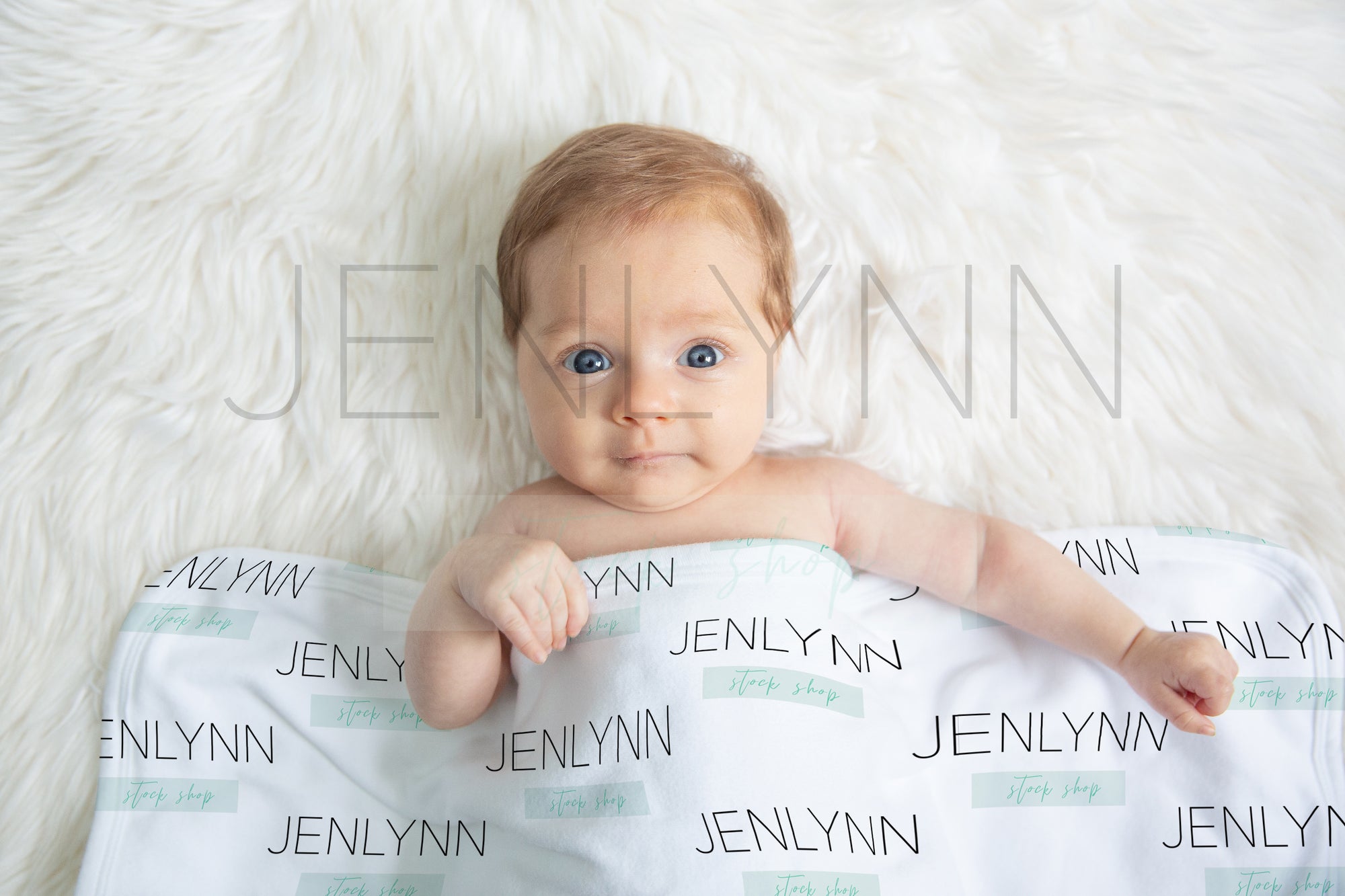 Jersey Blanket on baby Mockup #BJ12 PSD