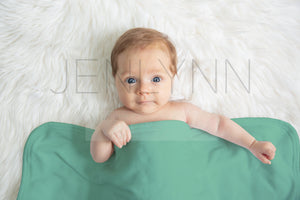 Jersey Blanket on baby Mockup #BJ12 PSD