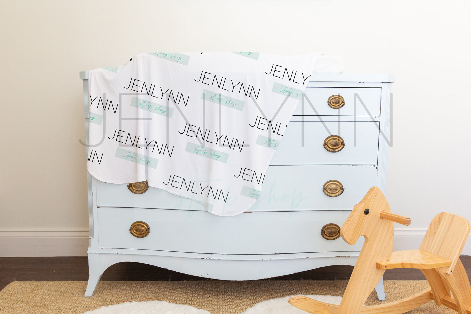 Stretch Jersey Baby Blanket Mockup #BH37