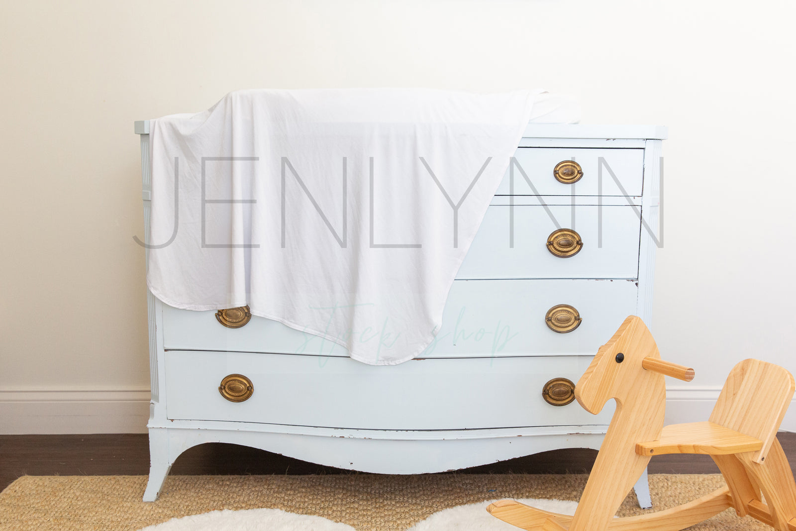 Stretch Jersey Baby Blanket Mockup #BH37