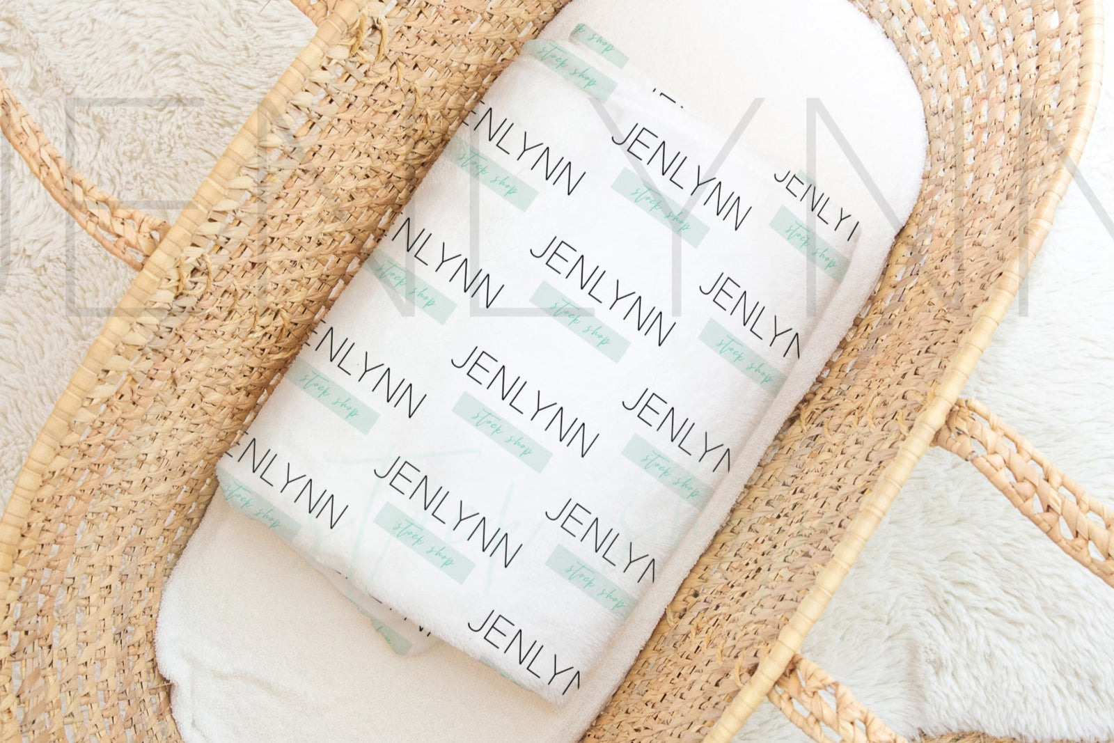 Minky Blanket in Moses Basket #BH42 PSD