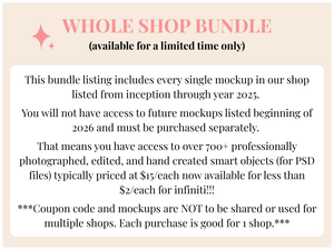WHOLE SHOP Mockup Bundle, Entire Shop Bundle, Full Access | Real Print on Demand Store Product Mockups