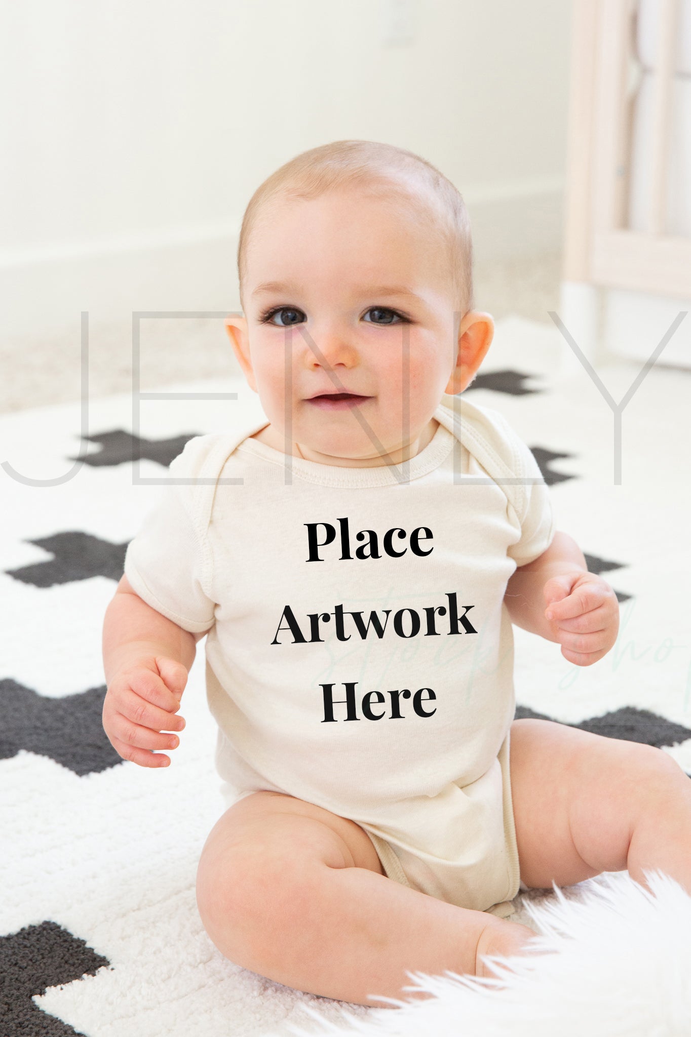 Natural Bodysuit Mockup Rabbit Skins #4400 Baby Ben JPG #BB1