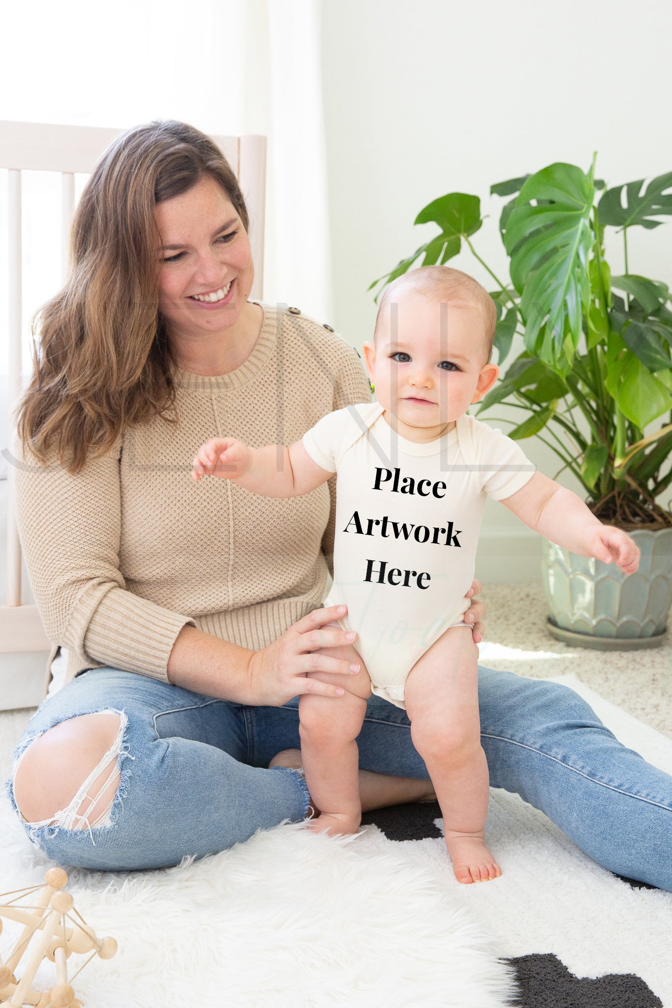 Natural Bodysuit Mockup Rabbit Skins #4400 Baby Ben JPG #BB3