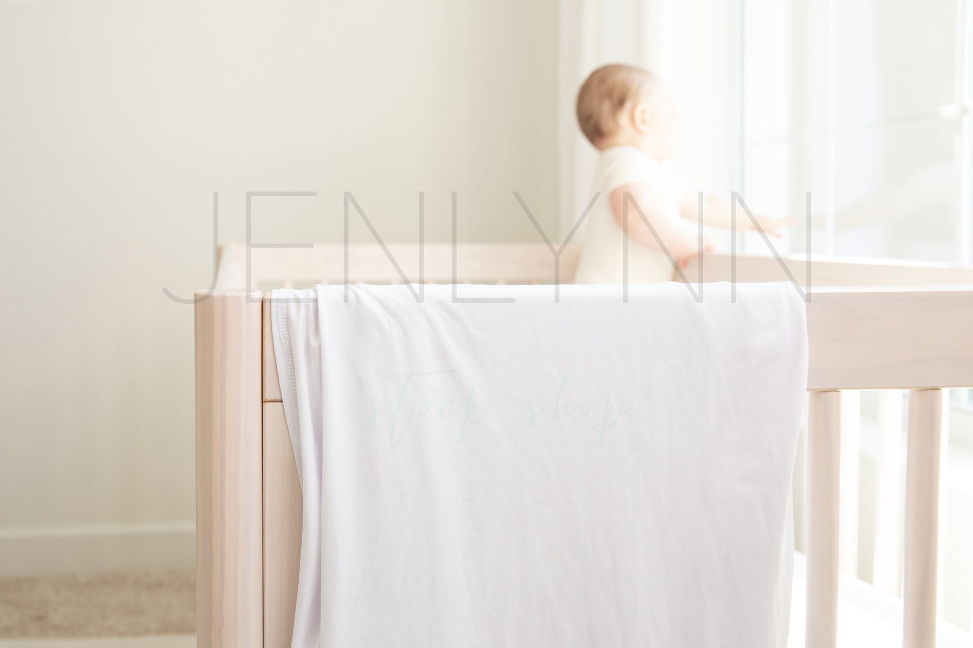 Stretch Jersey Blanket + Crib sheet Mockup #BB17 PSD