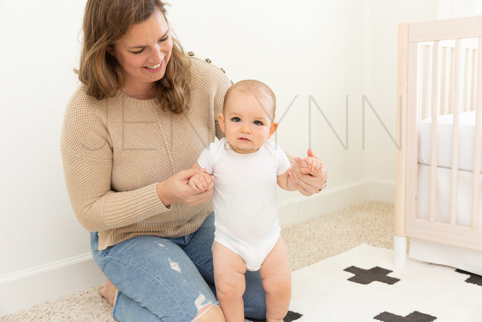 Blank White Onesie Mockup baby Ben #18 JPG