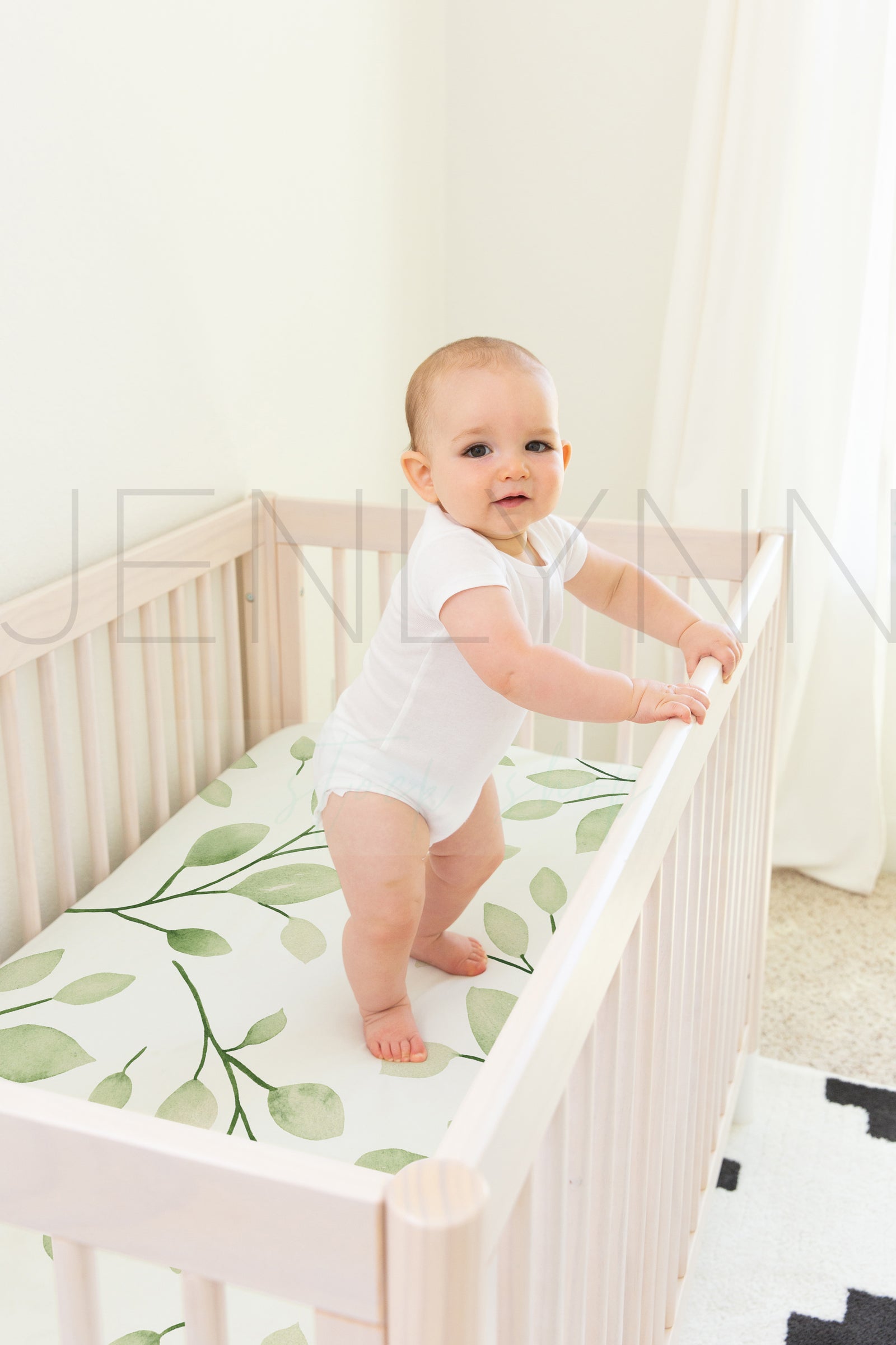 Crib Sheet with Baby Ben Mockup #30