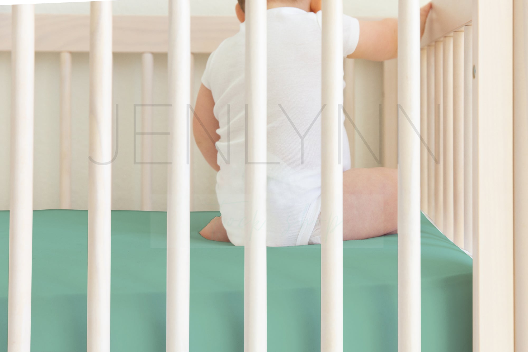 Crib Sheet with Baby Ben Mockup #40