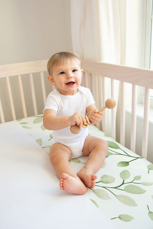 Baby Boy Crib Sheet Mockup #BD09