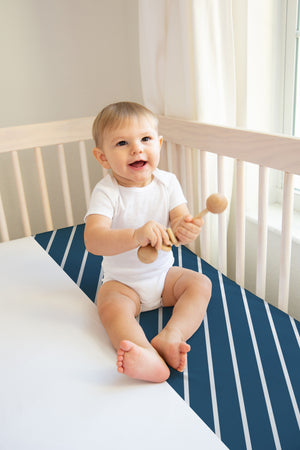 Baby Boy Crib Sheet Mockup #BD09