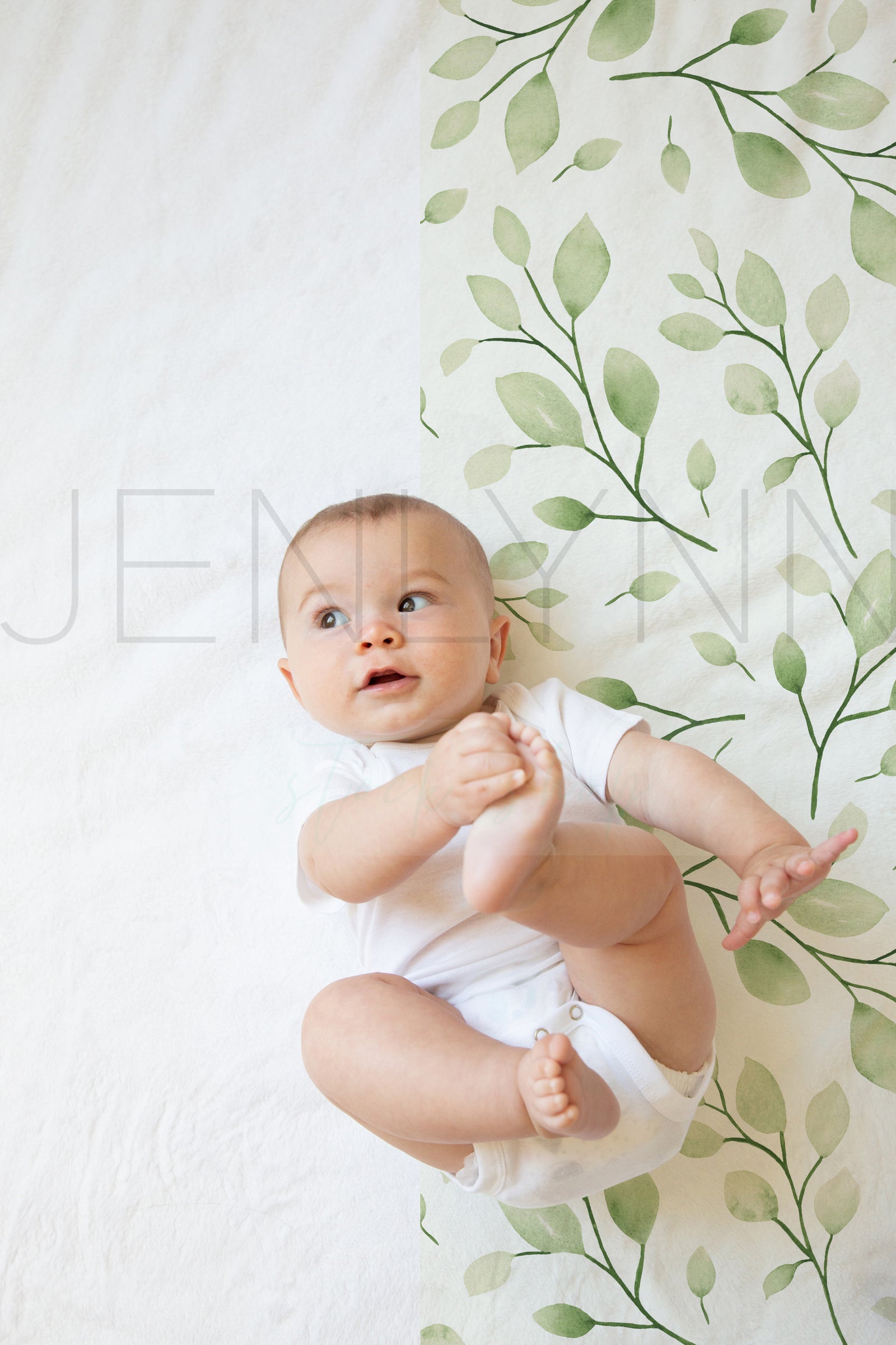 Minky Blanket Mockup with Baby Boy Micah #06 PSD
