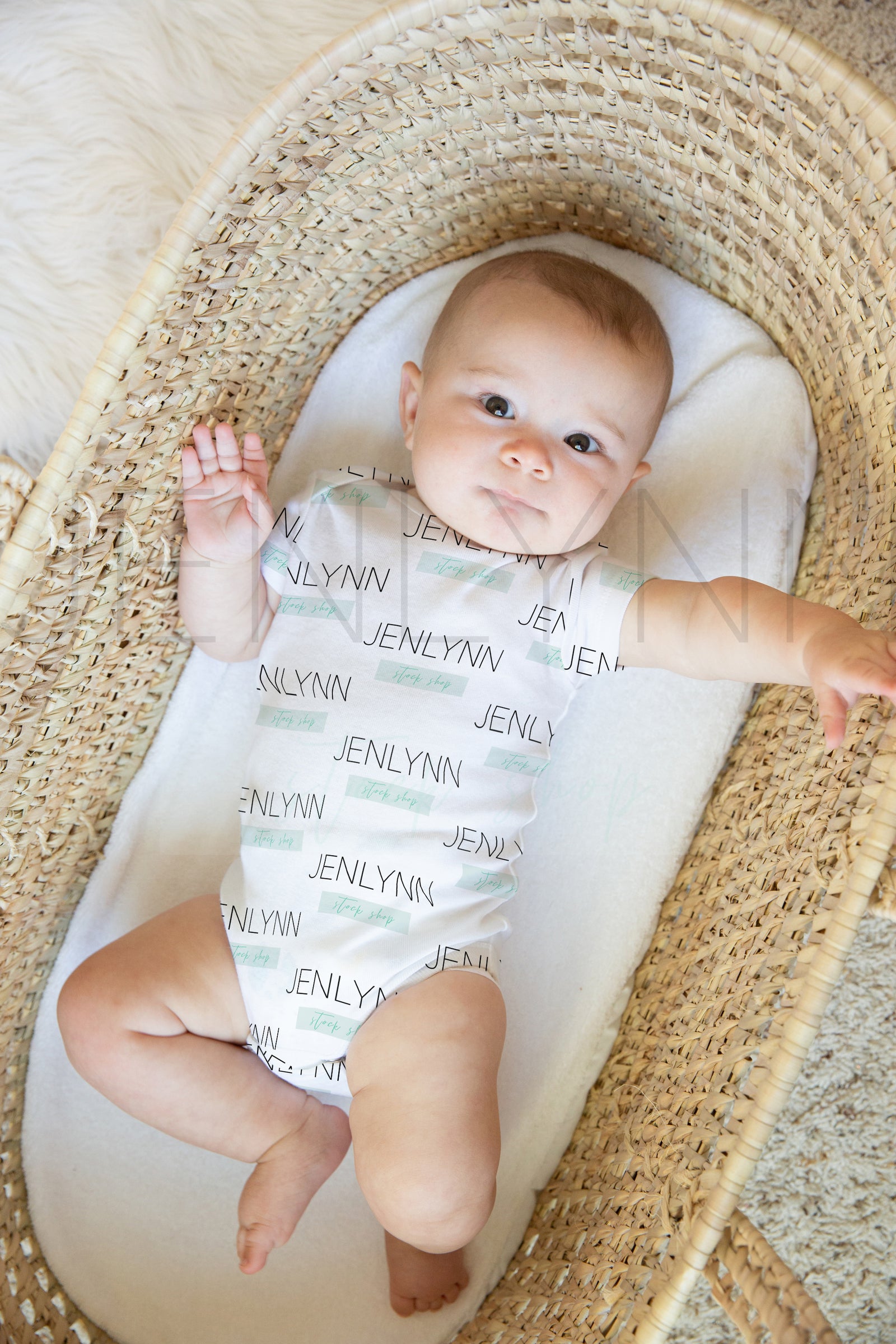 White Onesie Mockup on boy #24 JPG