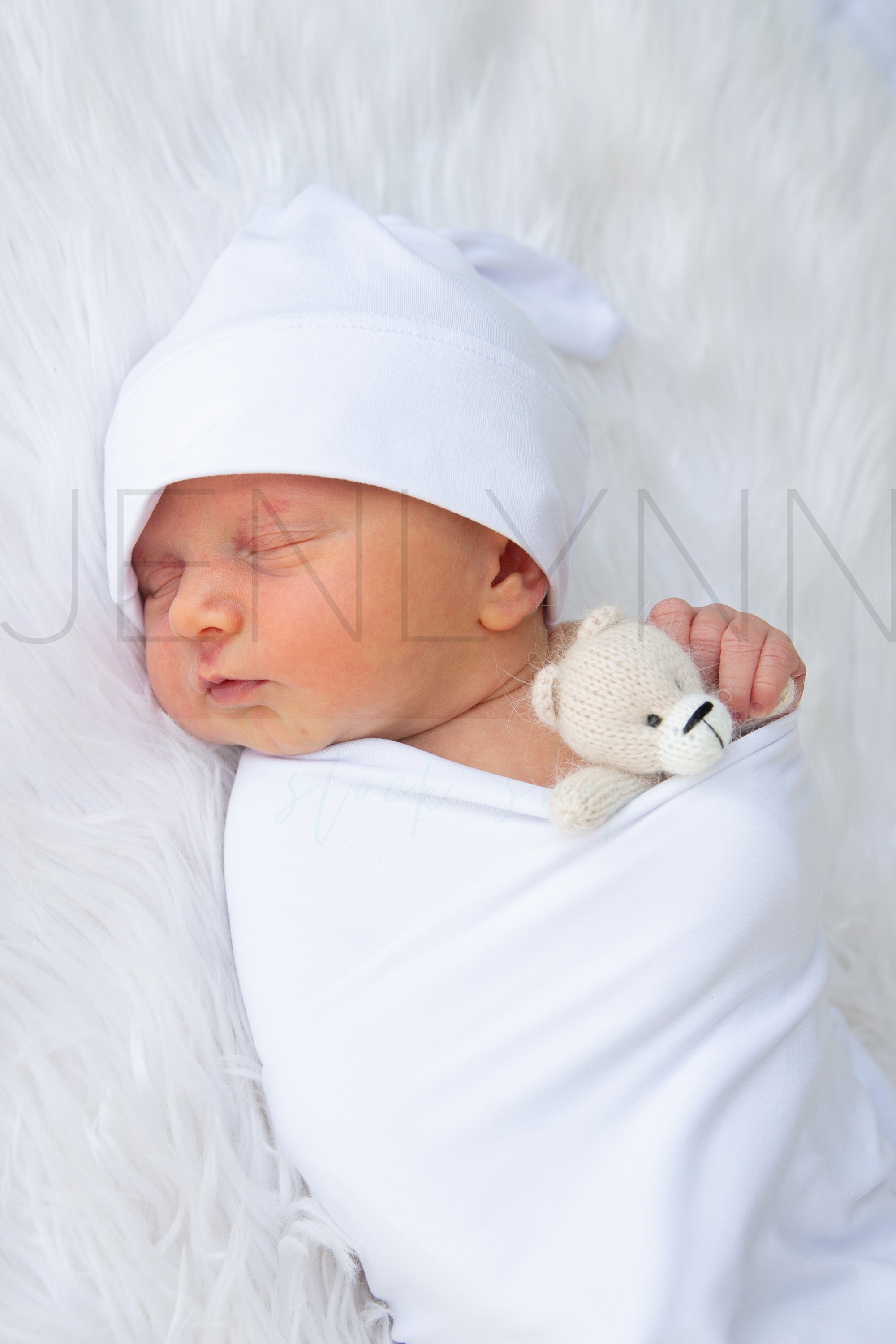 Jersey Stretch Blanket + Knotted Hat Mockup #BE23 PSD