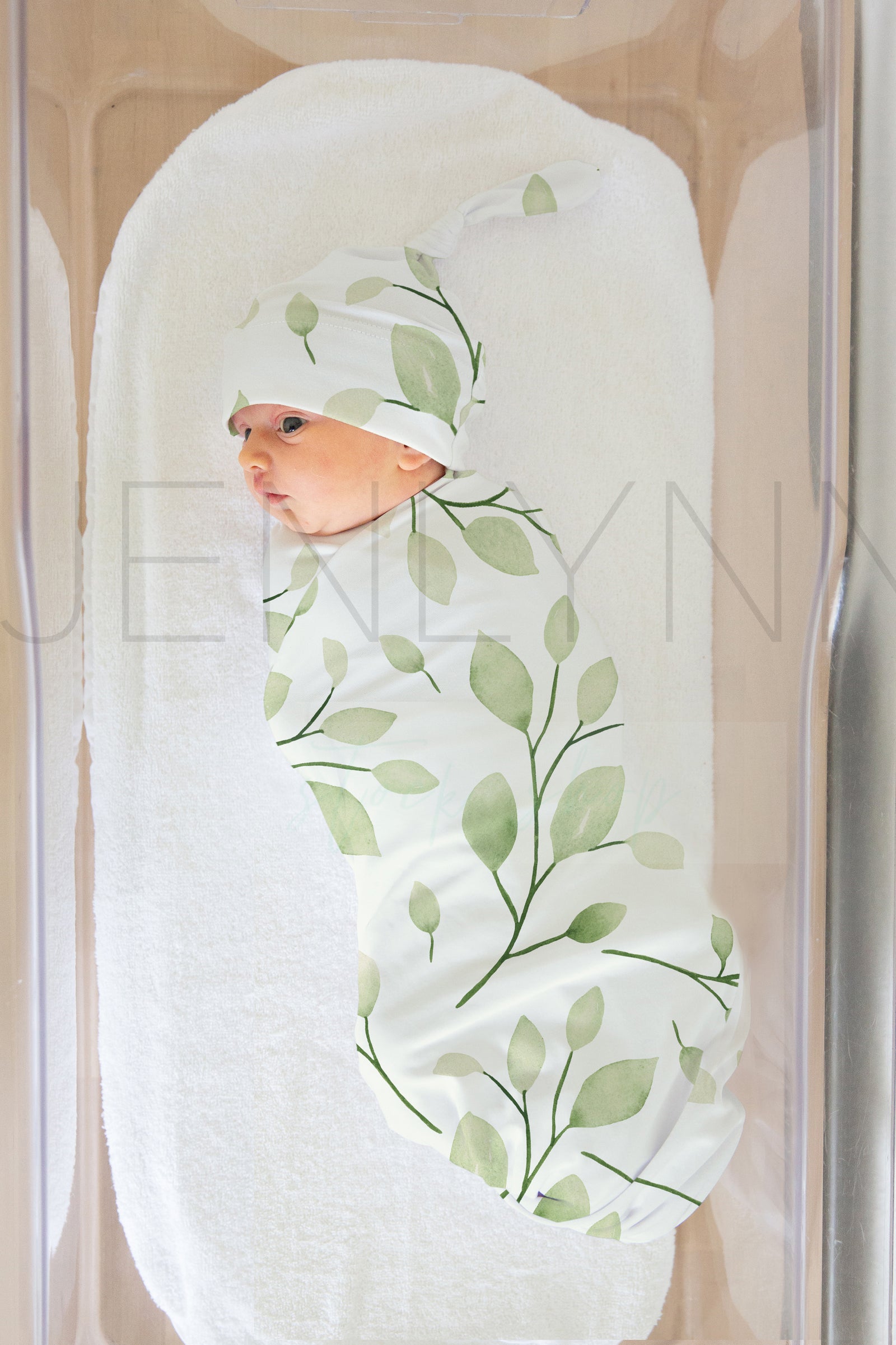 Jersey Stretch Blanket + Knotted Hat Mockup #BE03 PSD