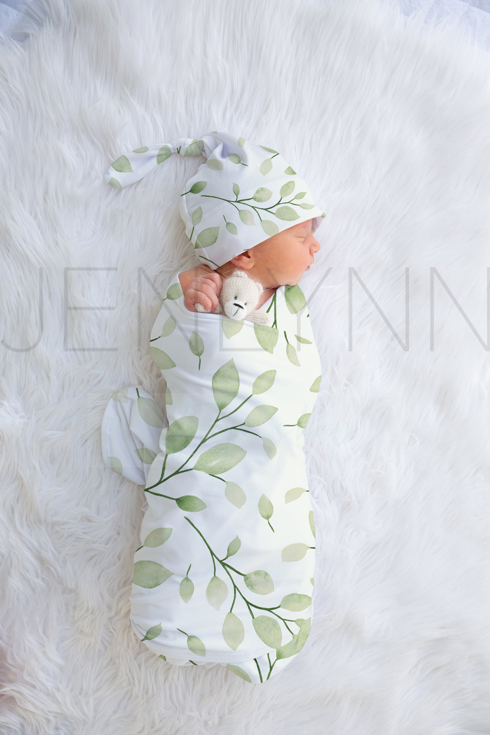 Jersey Stretch Blanket + Knotted Hat Mockup #BE22 PSD