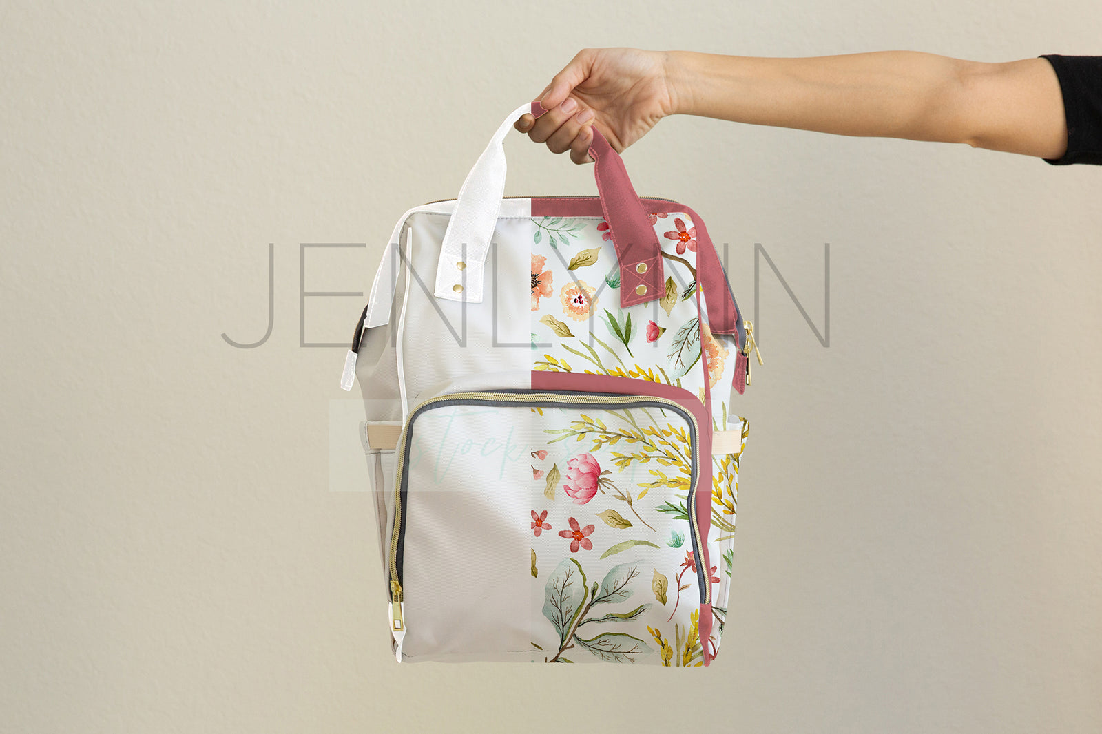 Custom Diaper Bag Backpack Mockup #15 PSD