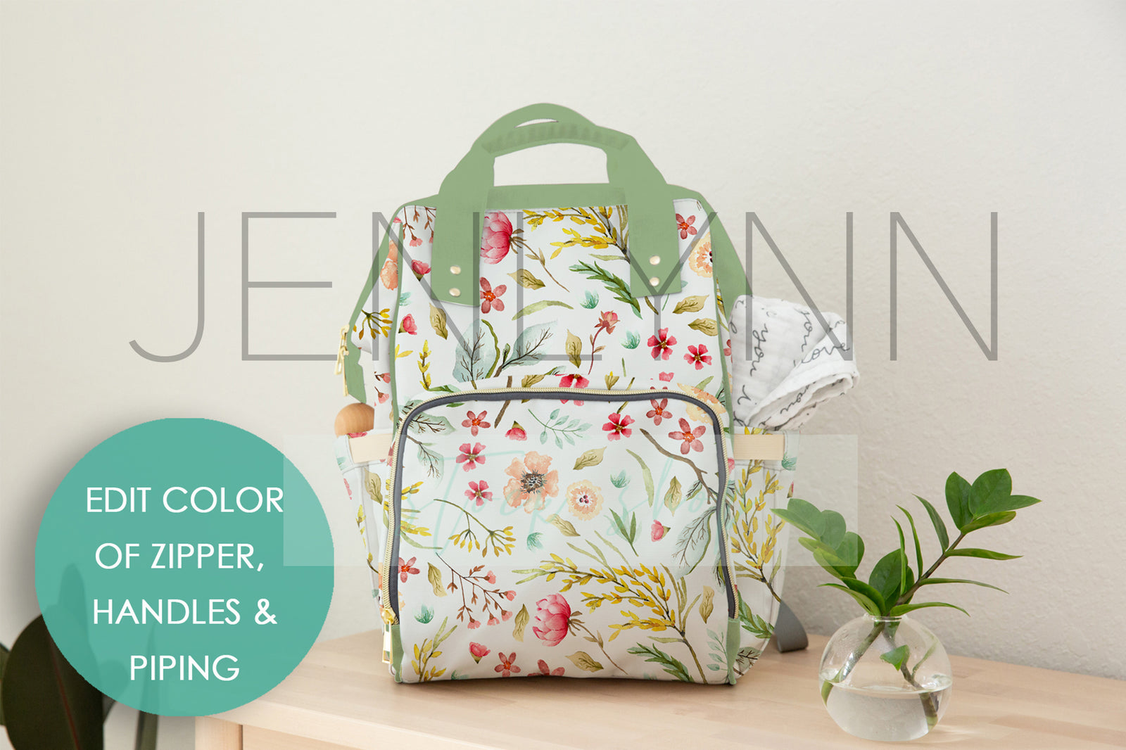 Custom Diaper Bag Backpack Mockup #5 PSD
