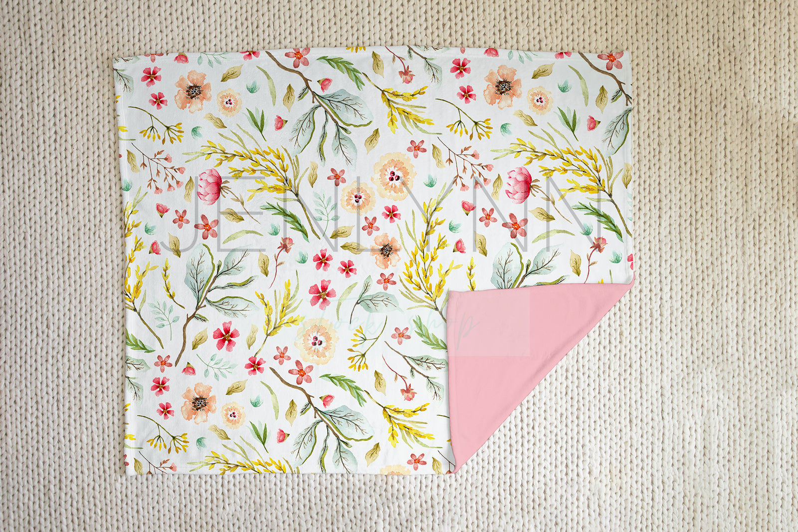 50x60 Minky Blanket Mockup #4 PSD