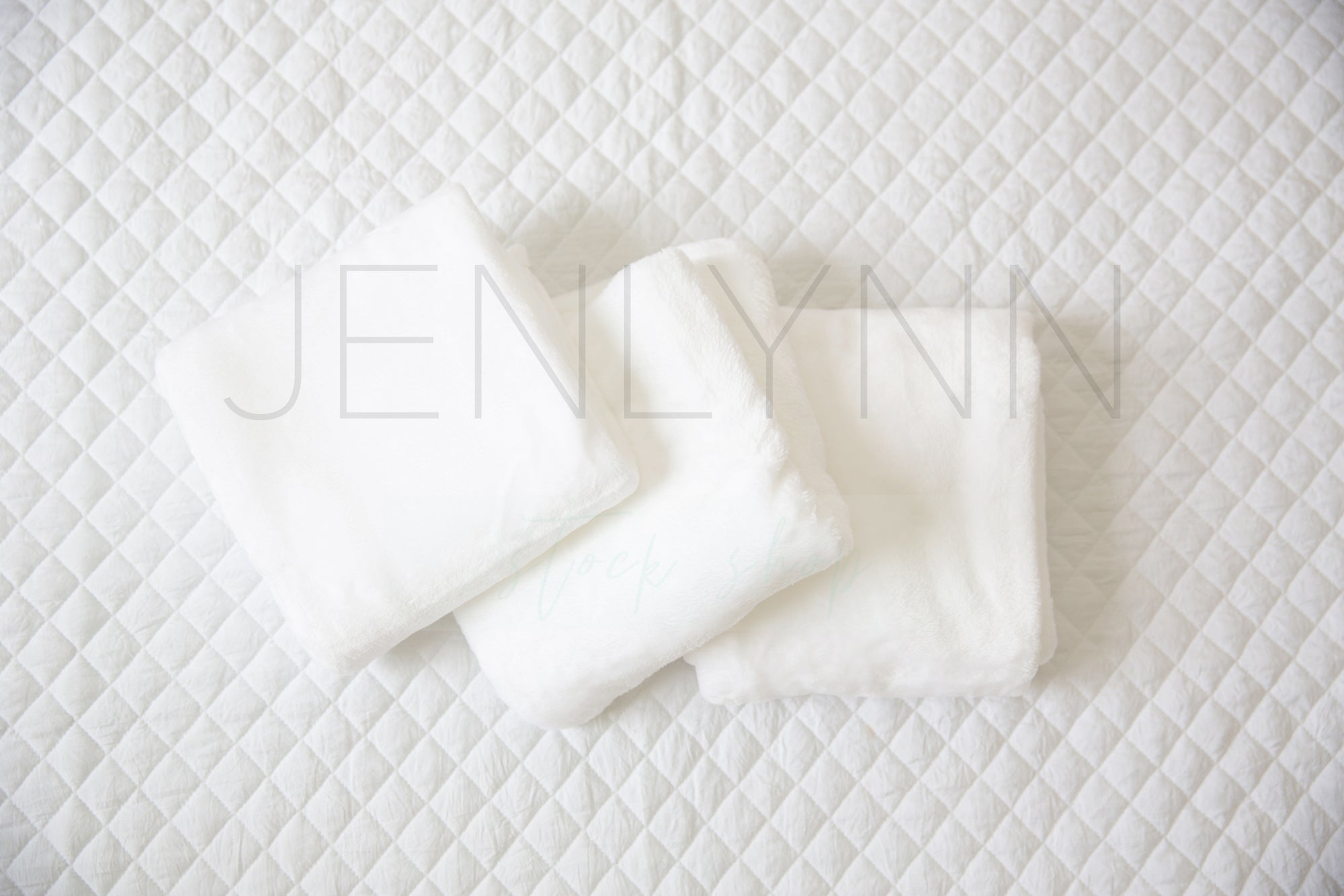 Set of 3 Minky Baby Blankets Mockup #7
