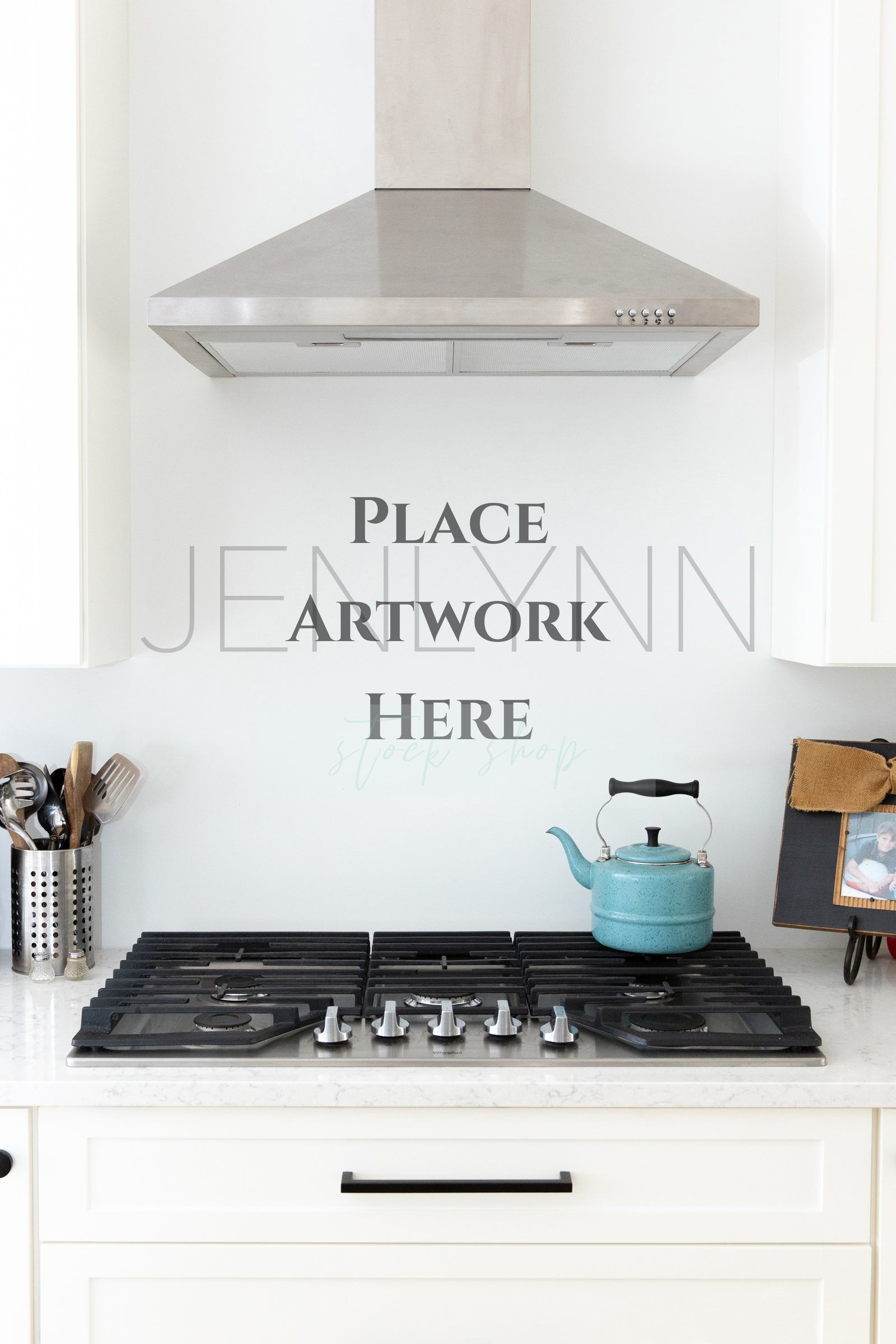 Kitchen Stovetop Wall Mockup