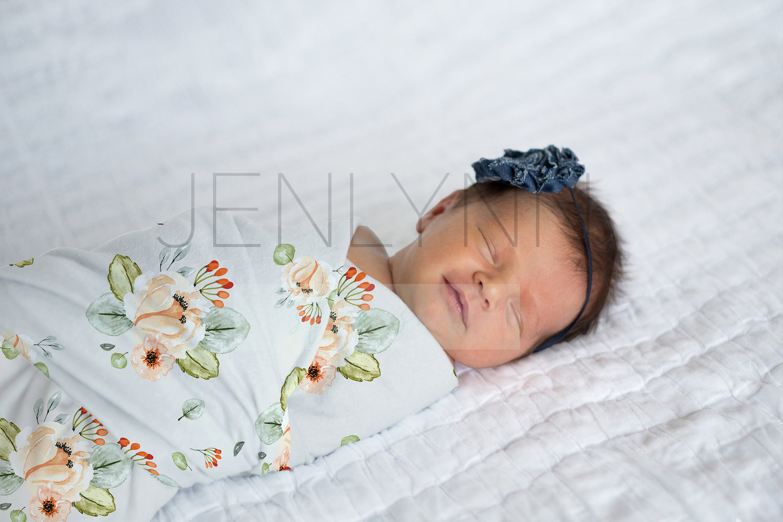 Jersey Swaddle Baby Blanket Mockup #LB12 PSD