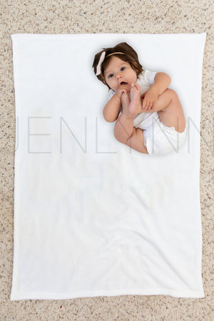 Vertical Milestone Baby Girl Blanket Mockup #CC04 PSD