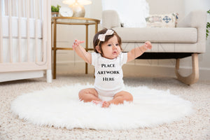 Blank White Onesie Mockup baby girl #14 JPG