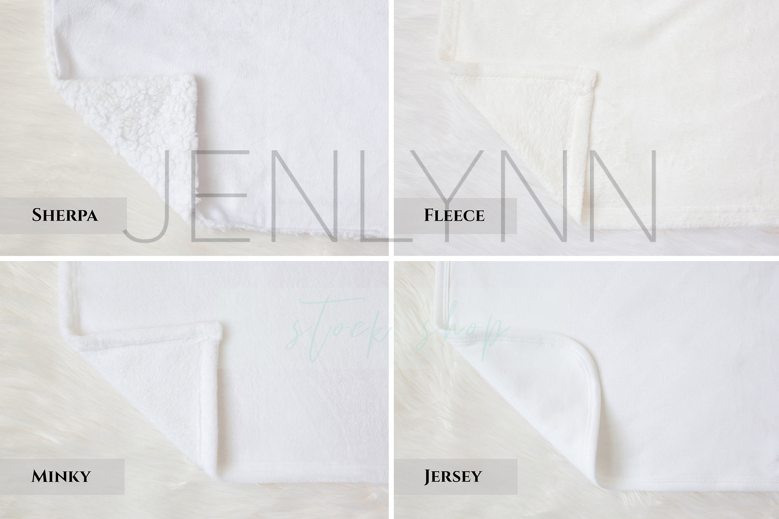 Fleece, Minky, Jersey, Sherpa Baby Blanket Collage Mockup #9
