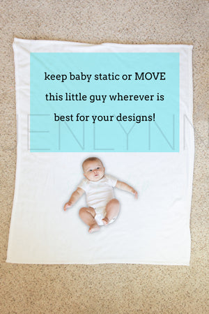 50x60 Vertical Baby Milestone Minky Blanket Mockup with Moveable Baby #12